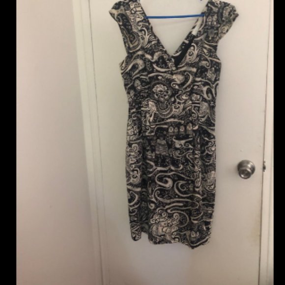 Moulinette Soeurs Anthro Swirling Villages Dress Sz 8 - Picture 1 of 4